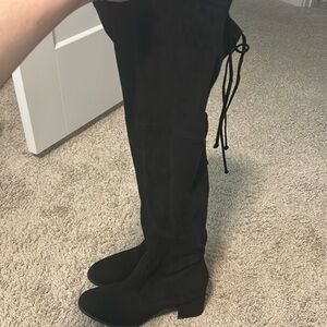NWT Black thigh high boots size 8